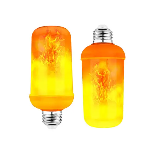 LED Flame Effect Fire Light Bulb Flickering Fire Christmas Decorations Lights E14 E27 Base Flame Bulb With Upside Down Effect