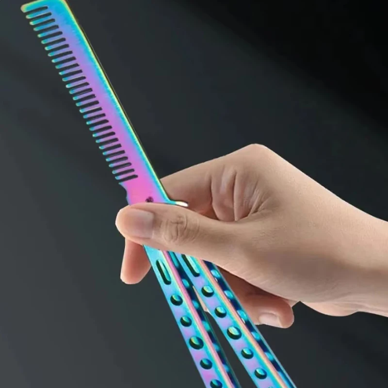 Butterfly knife comb,foldable comb,stainless steel beard brush,salon hair styling tool.Christmas,Halloween and Thanksgiving gift
Butterfly knife comb,foldable comb,stainless steel beard brush,salon hair styling tool.Christmas,Halloween and Thanksgiving gift