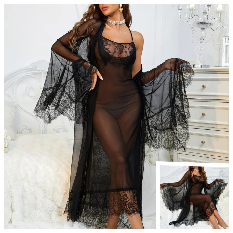 【New style】2026 mesh sexy lace long pajamas French pajamas home clothes morning gowns pajamas suits
【New style】2026 mesh sexy lace long pajamas French pajamas home clothes morning gowns pajamas suits
