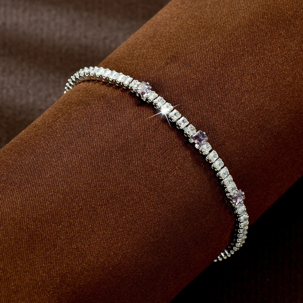 HIBRIDE New Everyday Fashion Simple Purple Bracelet Women's Costume Decorative Jewelry Party Holiday Bridal Wedding Gift B241
HIBRIDE New Everyday Fashion Simple Purple Bracelet Women's Costume Decorative Jewelry Party Holiday Bridal Wedding Gift B241