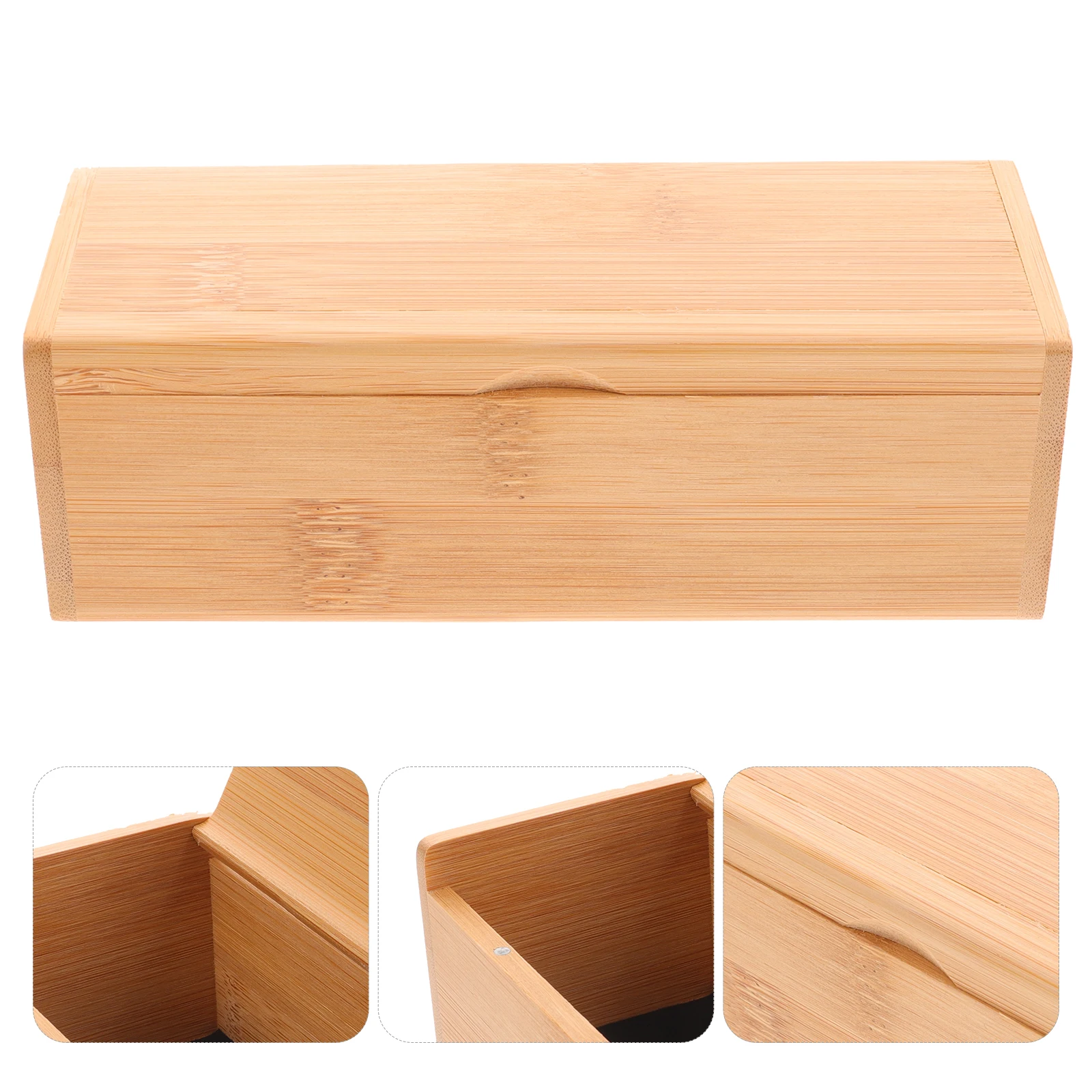 Bamboo Storage Box for Jewelry Glasses Watches Keepsakes Light Brown Clamshell Design Easy Open Close Long Lasting Small Compact
Bamboo Storage Box for Jewelry Glasses Watches Keepsakes Light Brown Clamshell Design Easy Open Close Long Lasting Small Compact