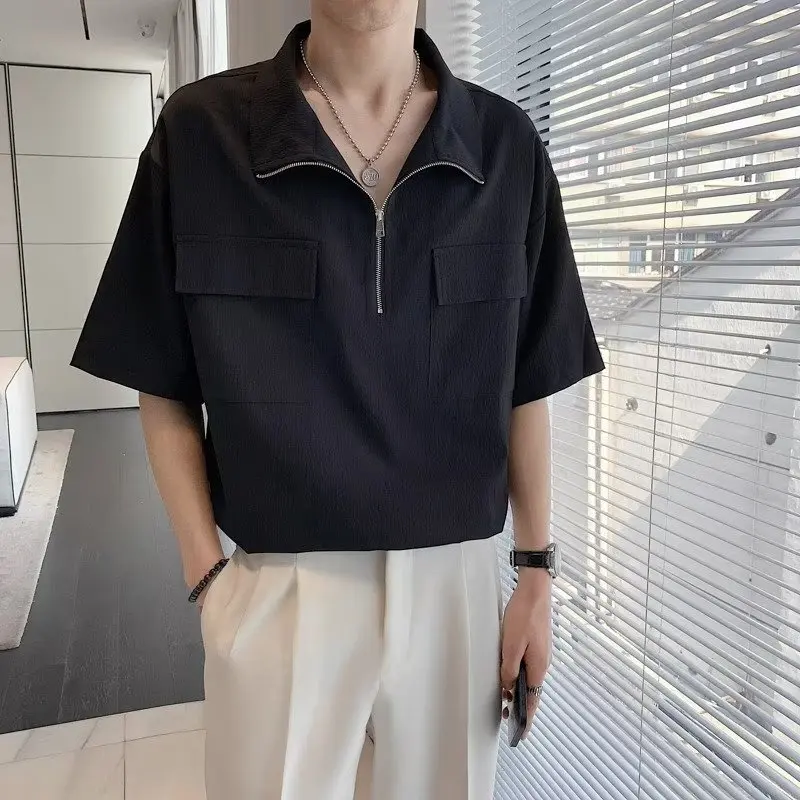 Ice Silk ort Sve irt Men's Casual Faion Trendy Bla irt Five-Quarter Sve Youthful Summer No-Iron Treaent
Ice Silk ort Sve irt Men's Casual Faion Trendy Bla irt Five-Quarter Sve Youthful Summer No-Iron Treaent