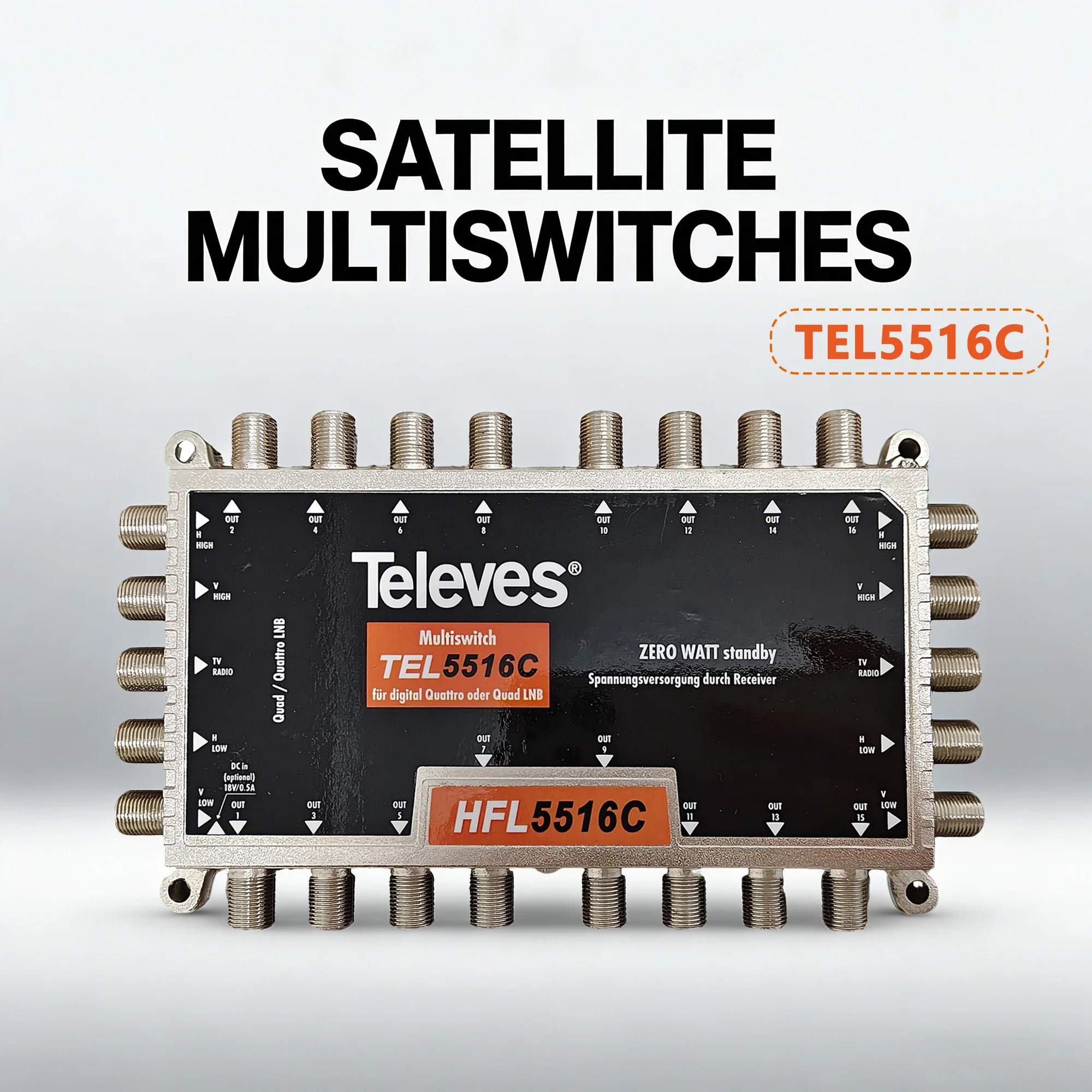 5×5×16 Satellite Multiswitch HFL5516C
5×5×16 Satellite Multiswitch HFL5516C