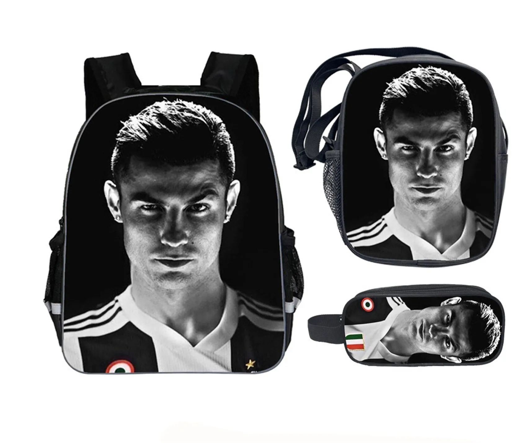 Cr7 Soccer C-Cristiano Рюкзак для детей, школьная сумка для книг + сумка через плечо + холщовый пенал, набор из 3 предметов
Cr7 Soccer C-Cristiano Рюкзак для детей, школьная сумка для книг + сумка через плечо + холщовый пенал, набор из 3 предметов