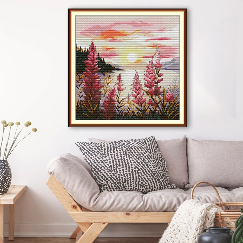 Joy Sunday Cross Stitch Kits Sunset Landscapes HD Pattern Counted Printed Fabric Aida 16/14/11CT DIY Embroidery Set Art Crafts 
Joy Sunday Cross Stitch Kits Sunset Landscapes HD Pattern Counted Printed Fabric Aida 16/14/11CT DIY Embroidery Set Art Crafts
