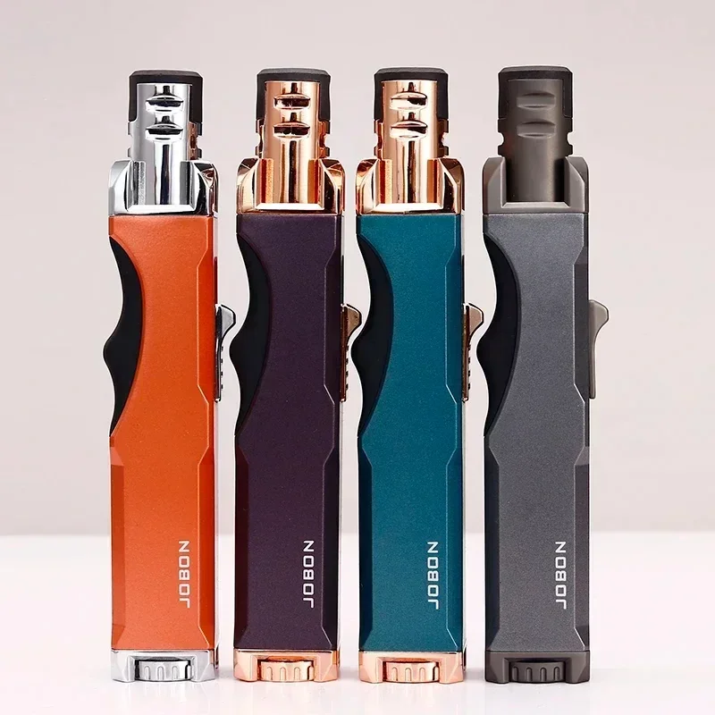 LUBINSKI Metal High end Gas Lighter Blue Flame Turbine Creative Open Cigar Punching Needle Cigarette Clip Design Men's Gift
LUBINSKI Metal High end Gas Lighter Blue Flame Turbine Creative Open Cigar Punching Needle Cigarette Clip Design Men's Gift