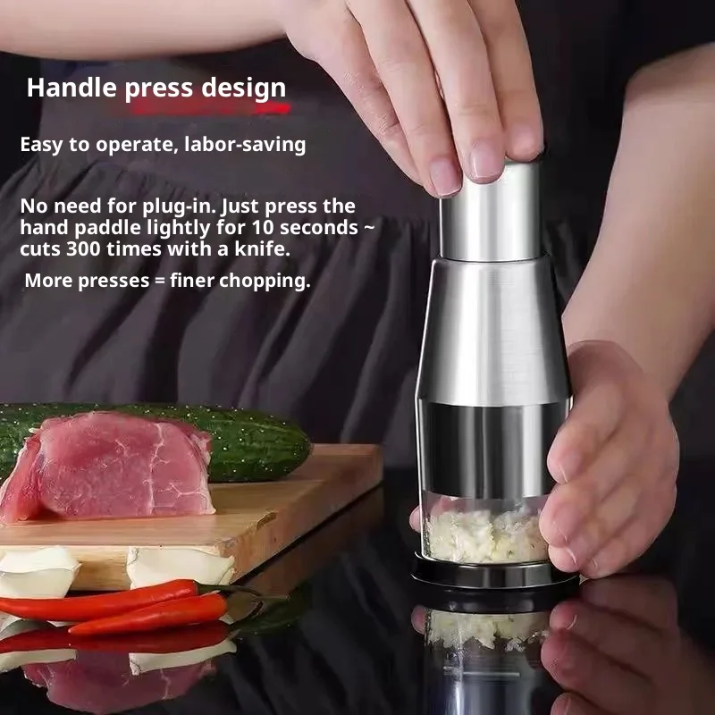 Stainless Steel Garlic Press Cutter Kitchen Tool for Quick And Easy Peeling And Cutting of Garlic
Stainless Steel Garlic Press Cutter Kitchen Tool for Quick And Easy Peeling And Cutting of Garlic