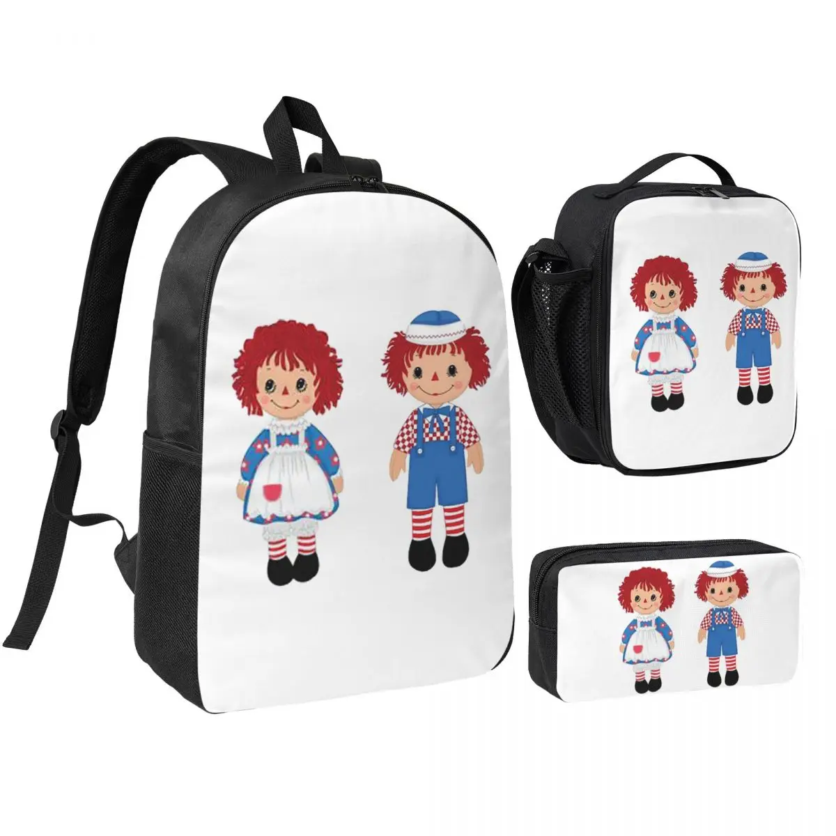 Raggedy Ann And Raggedy Andy The Vintage Dolls Backpack BookBag School Bag Shoulder Bags 3ps Insulated Lunch Bag Pencil Case
Raggedy Ann And Raggedy Andy The Vintage Dolls Backpack BookBag School Bag Shoulder Bags 3ps Insulated Lunch Bag Pencil Case