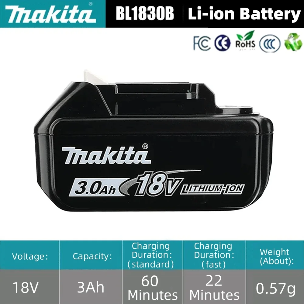 For Makita 18V Battery 3.0Ah/3000mAh , Replace Makita BL1840 BL1830 BL1830B BL1850 BL1850B Power Tool Rechargeable Battery
For Makita 18V Battery 3.0Ah/3000mAh , Replace Makita BL1840 BL1830 BL1830B BL1850 BL1850B Power Tool Rechargeable Battery
