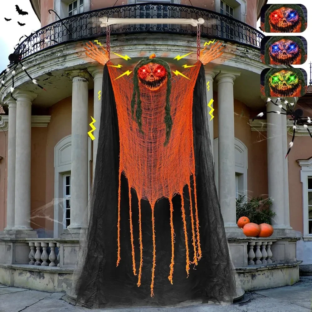 9 футов большой Хэллоуин аниматронный Джек Тыква призрак со звуковой активацией Shak светильник Up Eyes жуткий анимационный уличный Декор
9 футов большой Хэллоуин аниматронный Джек Тыква призрак со звуковой активацией Shak светильник Up Eyes жуткий анимационный уличный Декор