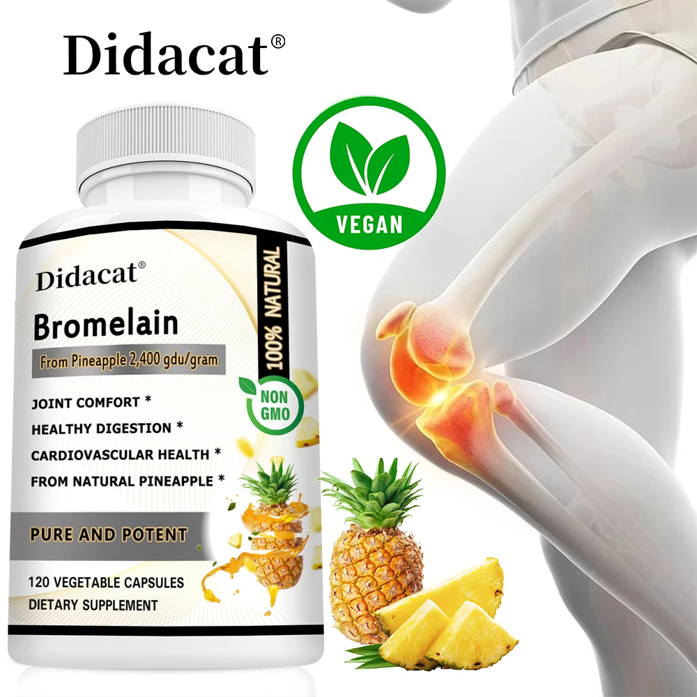 Bromelain Capsules, Proteolytic Enzyme Supplement, Supports Daily Digestion, Nutrient Absorption, Cardiovascular & Joint Comfort
Bromelain Capsules, Proteolytic Enzyme Supplement, Supports Daily Digestion, Nutrient Absorption, Cardiovascular & Joint Comfort