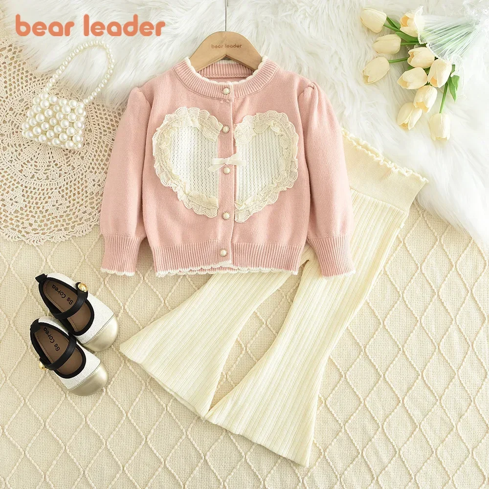Bear Leader Sweet Knitted Sweater Sets Love Lace Single Breasted Cardigan+Bellbottom Pants Autumn/Winter Kids Clothes Girls
Bear Leader Sweet Knitted Sweater Sets Love Lace Single Breasted Cardigan+Bellbottom Pants Autumn/Winter Kids Clothes Girls