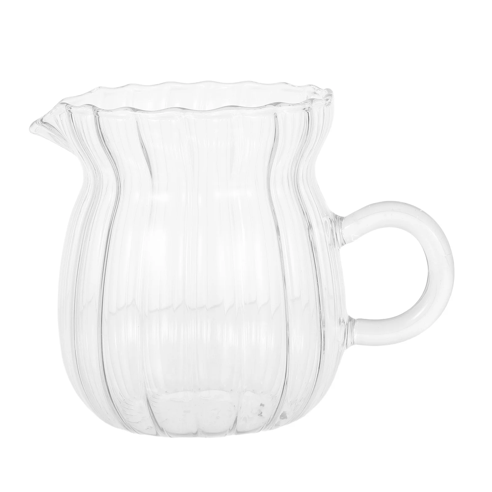370Ml Glass Creamer Pitcher Transparent Vertical Stripe Design Microwave Safe for Coffee Tea Hot Chocolate Small Beverage
370Ml Glass Creamer Pitcher Transparent Vertical Stripe Design Microwave Safe for Coffee Tea Hot Chocolate Small Beverage