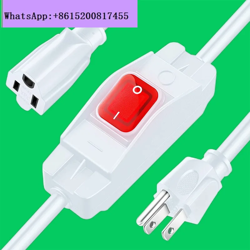 308 online waterproof switch with American standard extension cable, white 14AWG
308 online waterproof switch with American standard extension cable, white 14AWG