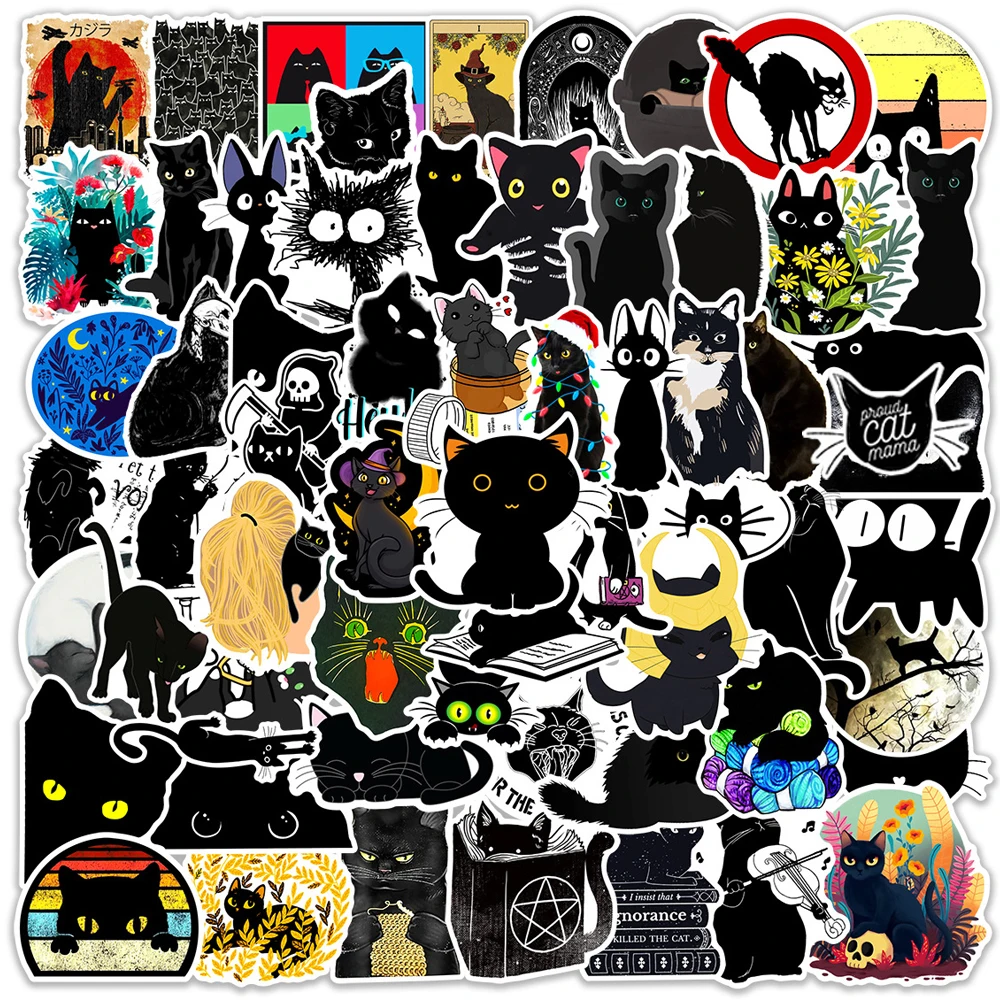 10/30/50/100pcs Cute Funny Black Cat Stickers Waterproof Graffiti Decals DIY Notebook Phone Stationery Scrapbook Cartoon Sticker
10/30/50/100pcs Cute Funny Black Cat Stickers Waterproof Graffiti Decals DIY Notebook Phone Stationery Scrapbook Cartoon Sticker