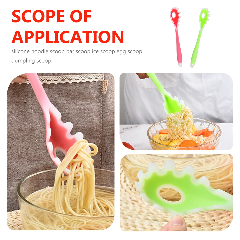 2 Pcs Silicone Spaghetti Server Noodle Ladle Kitchen Cooking Tool Non Stick Easy Clean Home Gadget Noodle Colander
2 Pcs Silicone Spaghetti Server Noodle Ladle Kitchen Cooking Tool Non Stick Easy Clean Home Gadget Noodle Colander