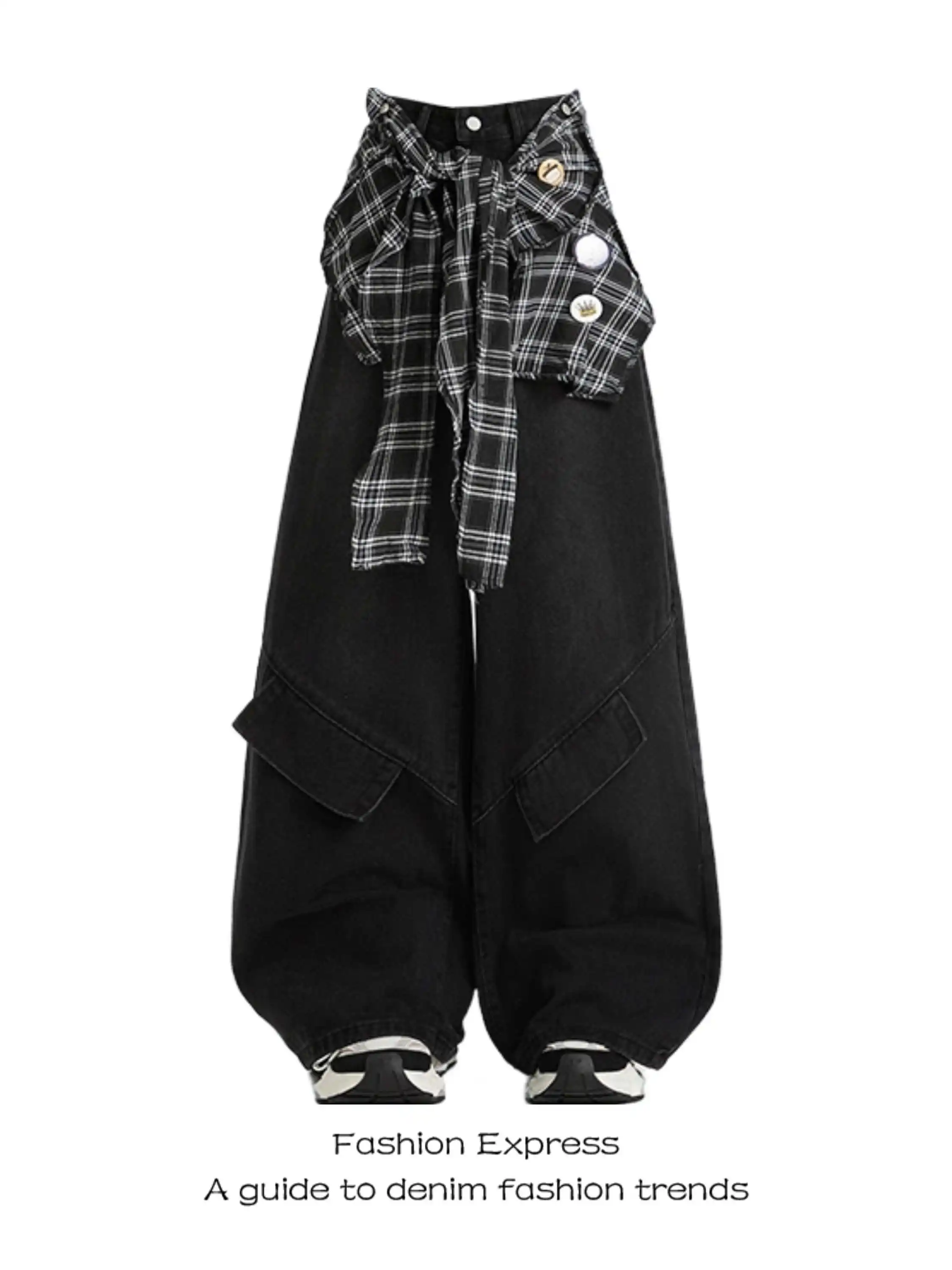 Women Dark Black Y2k Baggy Jeans Harajuku Vintage Boyfriend Denim Trousers Japanese 2000s Style Oversize Bent Knife Jeans Pants
Women Dark Black Y2k Baggy Jeans Harajuku Vintage Boyfriend Denim Trousers Japanese 2000s Style Oversize Bent Knife Jeans Pants