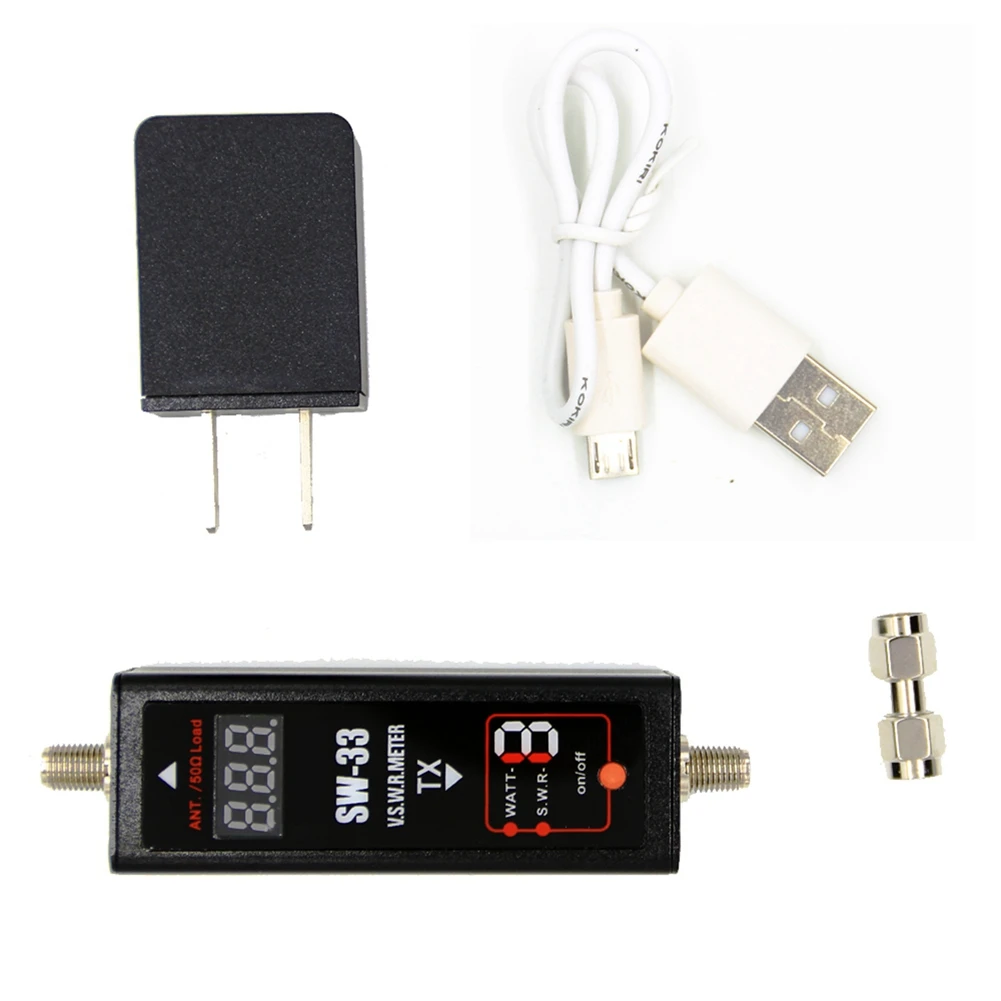 Shop Now SW-33 Mini Power SWR Meter VHF/UHF 100 МГц-520 МГц Портативный тестер для двусторонней радиосвязи тестер антенны счетчик вилка стандарта США
Shop Now SW-33 Mini Power SWR Meter VHF/UHF 100 МГц-520 МГц Портативный тестер для двусторонней радиосвязи тестер антенны счетчик вилка стандарта США