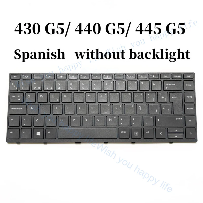 V+ Laptop Keyboard Non-Backlit Spanish Version for HP Probook 440 G5 430 G5 445 G5
V+ Laptop Keyboard Non-Backlit Spanish Version for HP Probook 440 G5 430 G5 445 G5