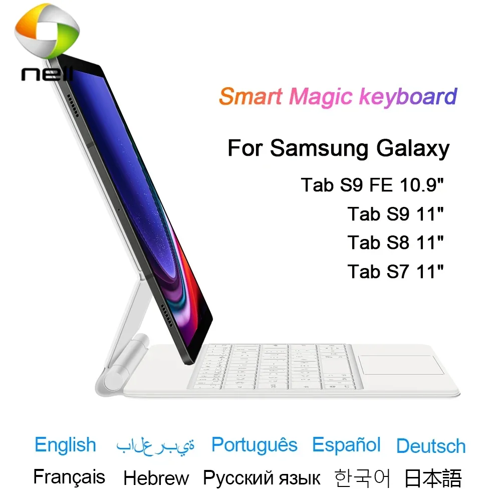 Magic Keyboard For Samsung Galaxy Tab S9 FE 10.9" Case Magnetic Cover For Galaxy Tab S7 S8 S9 11 Inch TouchPad Backlit Keyboard
Magic Keyboard For Samsung Galaxy Tab S9 FE 10.9" Case Magnetic Cover For Galaxy Tab S7 S8 S9 11 Inch TouchPad Backlit Keyboard