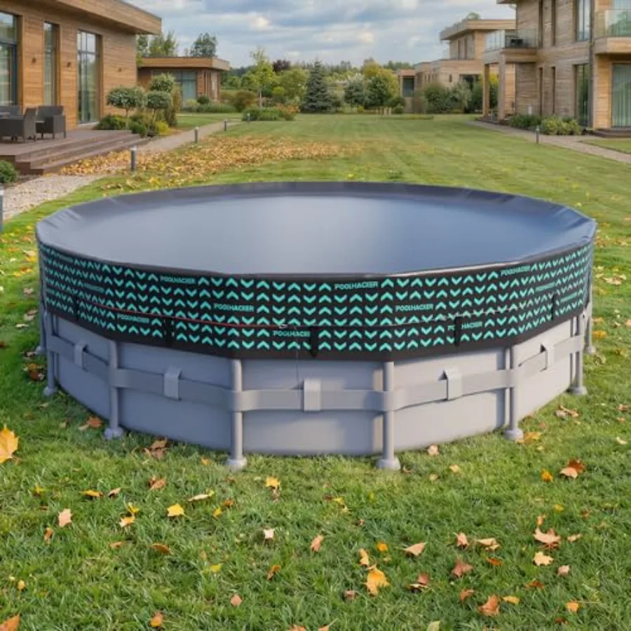 Above Ground Pool Cover, 18 Feet Round, Steel Cable Pulley Lock System, Black, Windproof and UV Resistant
Above Ground Pool Cover, 18 Feet Round, Steel Cable Pulley Lock System, Black, Windproof and UV Resistant