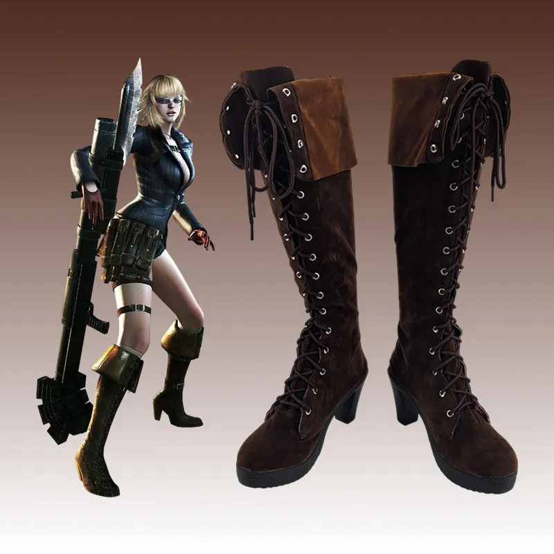 Anime DMC Lady Cosplay Costume Shoes Devil May Lady Cry High Heels Brown Boots
Anime DMC Lady Cosplay Costume Shoes Devil May Lady Cry High Heels Brown Boots