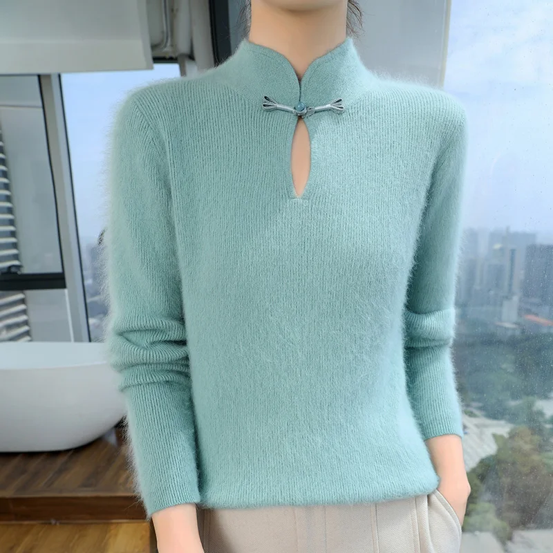 100% mink cashmere knitted women's semi high neck sweater slim fit fashionable short style women's full sleeved pullover new
100% mink cashmere knitted women's semi high neck sweater slim fit fashionable short style women's full sleeved pullover new