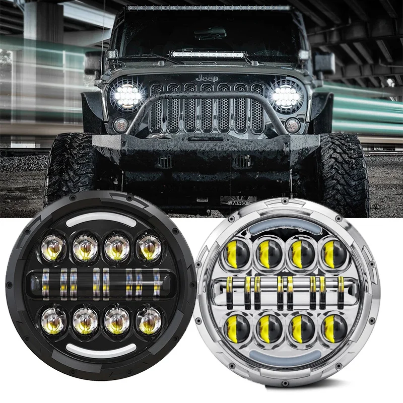 7" LED Headlight 7" Inch Round Headlight Halo Angle Eyes Amber Turn Signal For Jeep Wrangler JK LJ TJ CJ 7inch Headlights
7" LED Headlight 7" Inch Round Headlight Halo Angle Eyes Amber Turn Signal For Jeep Wrangler JK LJ TJ CJ 7inch Headlights