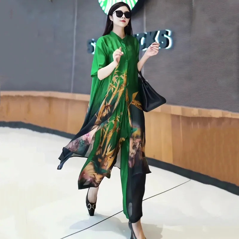 Chinese Fashion High End Light Luxury Womens Two Peice Sets High Quality Fashion Artistic and Elegant Blouse Casual Pants Set
Chinese Fashion High End Light Luxury Womens Two Peice Sets High Quality Fashion Artistic and Elegant Blouse Casual Pants Set