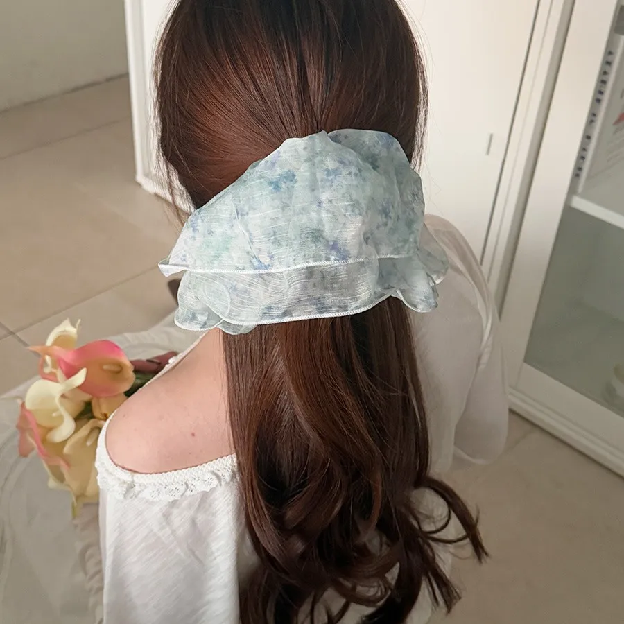 Retro Skirt Hem Scrunchie Dye Effect French Country Style Simple Soft Elastic Hair Tie Unique Boho for Bun Updo
Retro Skirt Hem Scrunchie Dye Effect French Country Style Simple Soft Elastic Hair Tie Unique Boho for Bun Updo