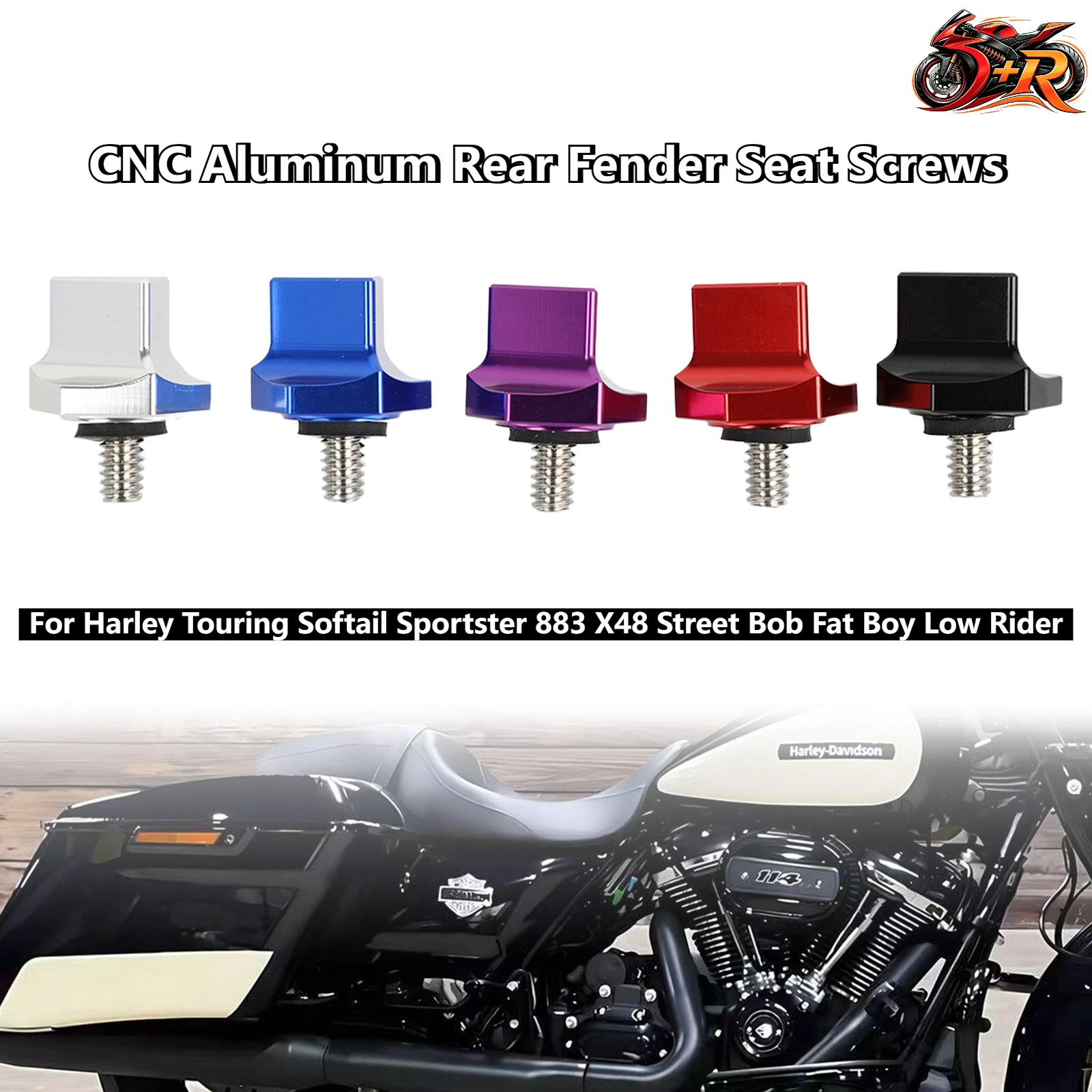 Seat Bolt Nut Kit CNC Aluminum Rear Fender Seat Screws For Harley Touring Softail Sportster 883 X48 Street Bob Fat Boy Low Rider
Seat Bolt Nut Kit CNC Aluminum Rear Fender Seat Screws For Harley Touring Softail Sportster 883 X48 Street Bob Fat Boy Low Rider