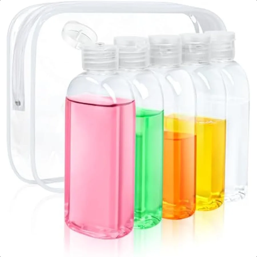 5 Pack 3.4 oz Clear Travel Bottles Kit for Toiletries TSA Approved Travel Size Portable Refillable Containers Leak Proof Travel
5 Pack 3.4 oz Clear Travel Bottles Kit for Toiletries TSA Approved Travel Size Portable Refillable Containers Leak Proof Travel