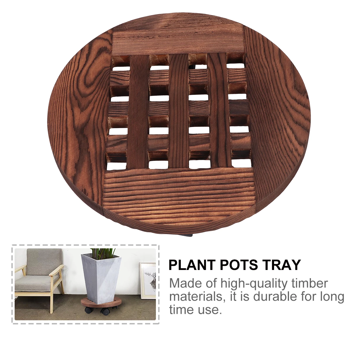 Wooden Flower Pot Stand Tray with 4 Wheels Movable Durable High Quality Timber Planter Base Floor Protection Plant Pots
Wooden Flower Pot Stand Tray with 4 Wheels Movable Durable High Quality Timber Planter Base Floor Protection Plant Pots