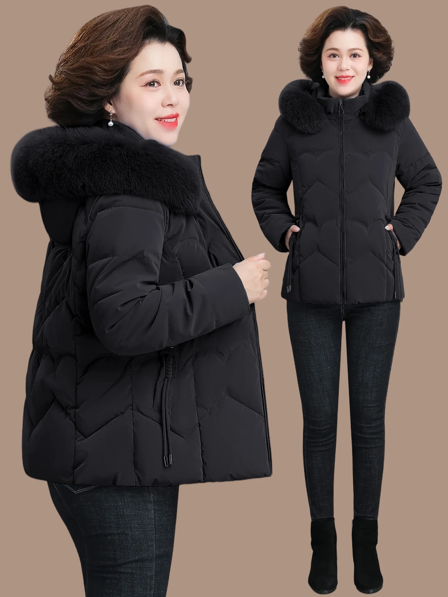 Ele Winter Cotton Jaet for Women Thiened Fce down Coat Casual Loose Fit Long Pants with Hood Zipper Closure
Ele Winter Cotton Jaet for Women Thiened Fce down Coat Casual Loose Fit Long Pants with Hood Zipper Closure