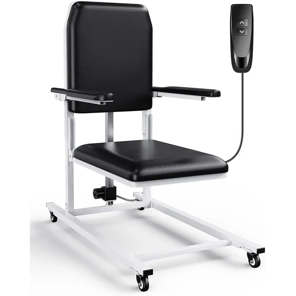 Adjustable Electric Recliner Chair with Wheels, 573 lbs Capacity, Soft PU Cushion, Safety Strap & Handrail - Black
Adjustable Electric Recliner Chair with Wheels, 573 lbs Capacity, Soft PU Cushion, Safety Strap & Handrail - Black