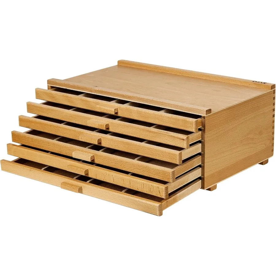 6-Drawer Art Supply Storage Box Portable Beech Wood Organizer with Removable Dividers for Brushes Pastels Markers and Other Art
6-Drawer Art Supply Storage Box Portable Beech Wood Organizer with Removable Dividers for Brushes Pastels Markers and Other Art