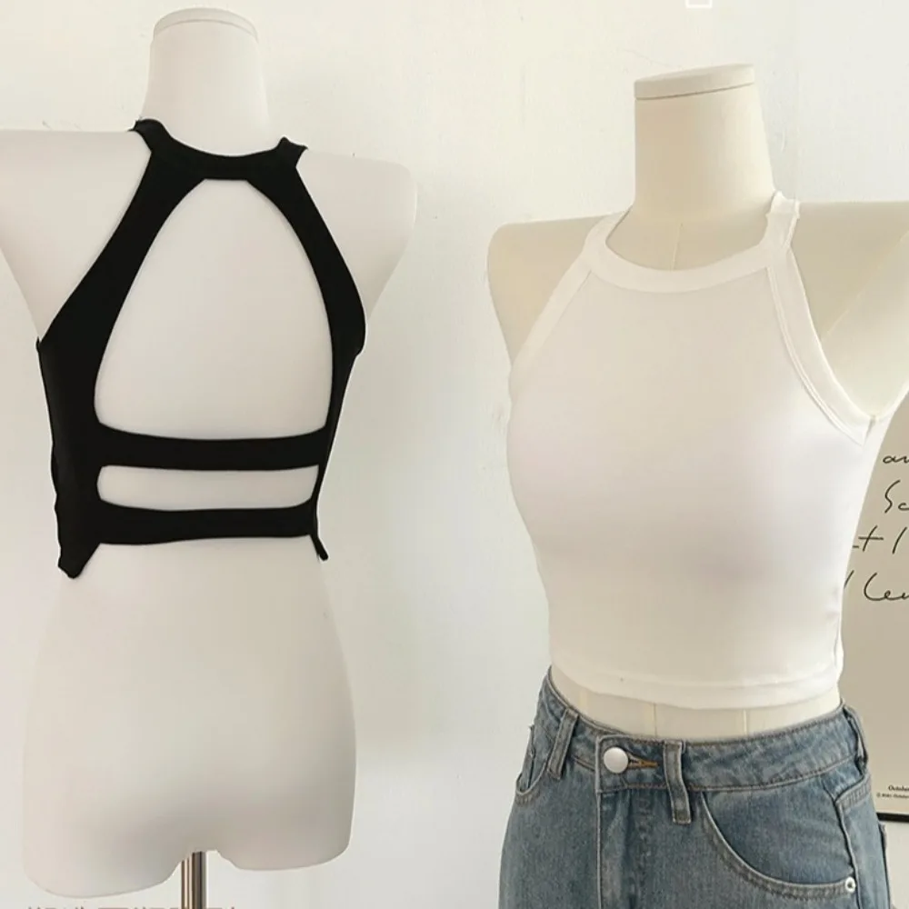 Cool With Chest Cushion Halter Camisole Slim Fit Solid Color Women Corset Tanks Streetwear Crop Tops Spring Summer
Cool With Chest Cushion Halter Camisole Slim Fit Solid Color Women Corset Tanks Streetwear Crop Tops Spring Summer