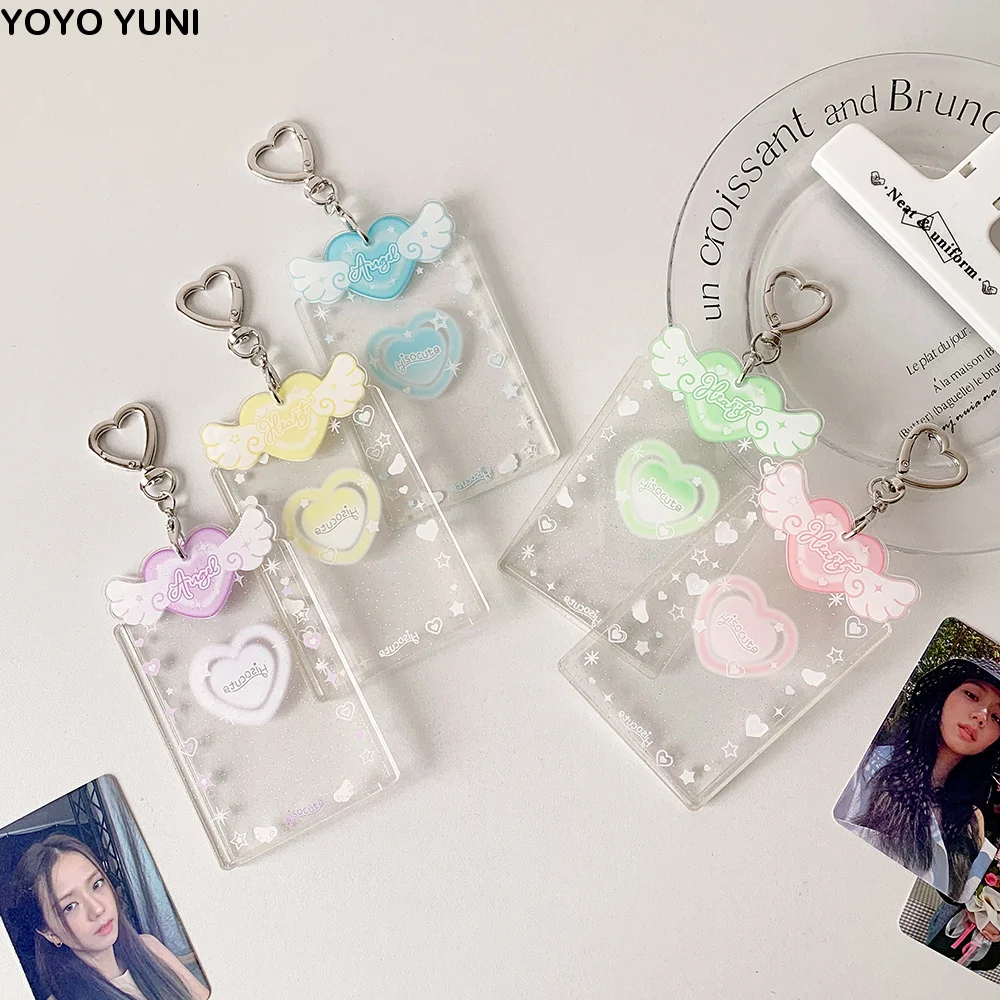 Acrylic Card Cover Photocard Holder Love Heart Pendant With Keychain Idol Card Display Protector Korean Style Picture
Acrylic Card Cover Photocard Holder Love Heart Pendant With Keychain Idol Card Display Protector Korean Style Picture