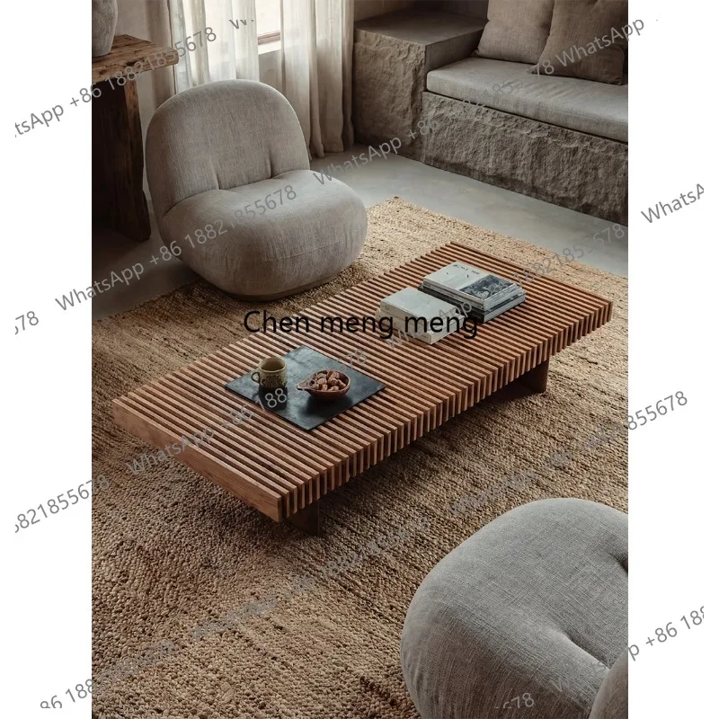 Medieval rectangular solid wood coffee table living room home high-end small apartment tea table wabi sandy wind
Medieval rectangular solid wood coffee table living room home high-end small apartment tea table wabi sandy wind