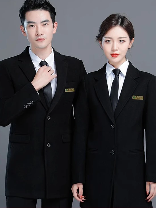 Autumn Winter Woolen Coat Medium Length Hotel Front Desk Sales Department Women's Workwear Tailored Straight Cut Long Sleeve
Autumn Winter Woolen Coat Medium Length Hotel Front Desk Sales Department Women's Workwear Tailored Straight Cut Long Sleeve