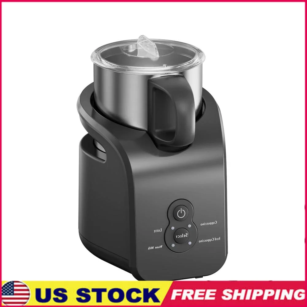 4-in-1 Electric Milk Frother and Steamer Automatic Foam Maker Cappuccino Latte Warm and Cold Milk 12.5oz Stainless Steel
4-in-1 Electric Milk Frother and Steamer Automatic Foam Maker Cappuccino Latte Warm and Cold Milk 12.5oz Stainless Steel