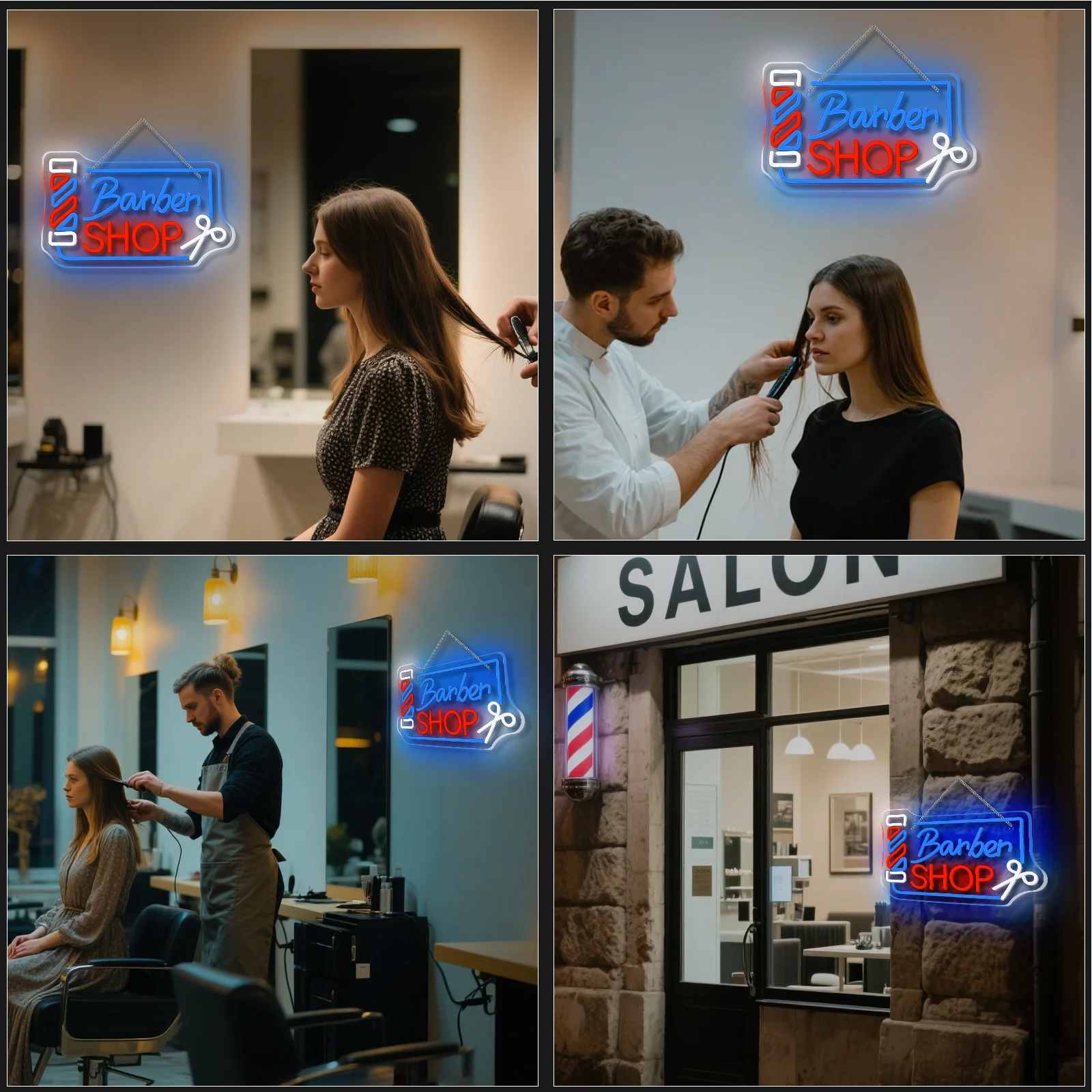 Barber Shop Neon Sign LED Dimmable Barber Pole Led Signs for Wall Decor Salon Station Pole Hair Business Store Supplies
Barber Shop Neon Sign LED Dimmable Barber Pole Led Signs for Wall Decor Salon Station Pole Hair Business Store Supplies