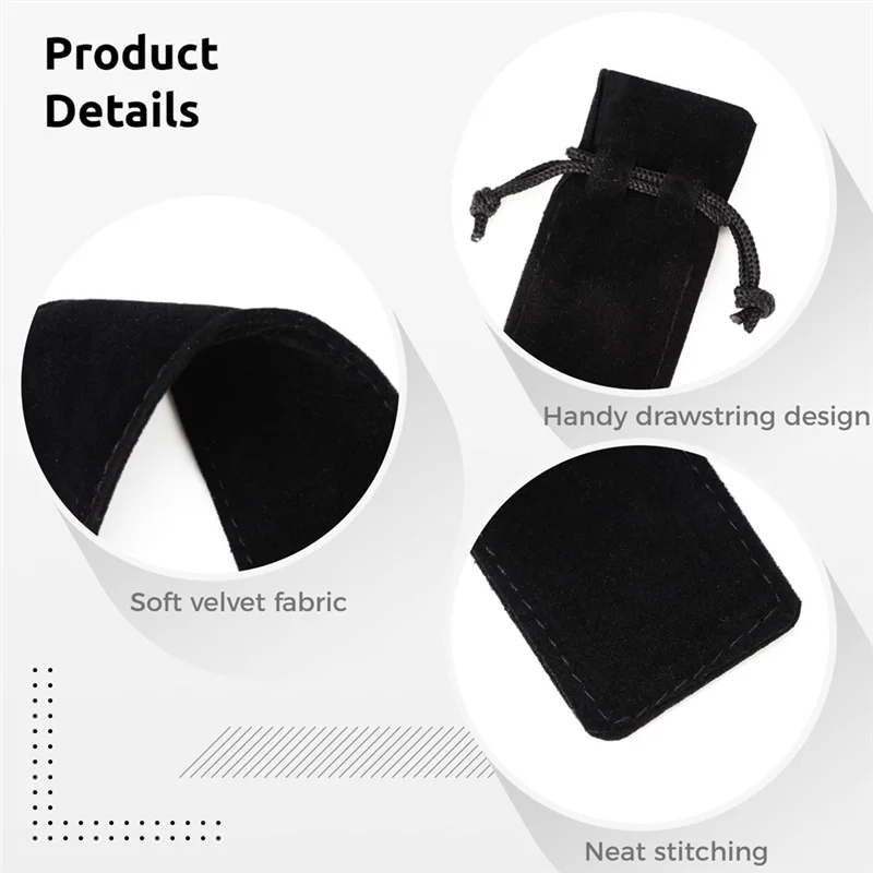 100Pcs Velvet Pen Pouch Bags, Drawstring Pen Sleeve Holders, 1.4X6.9In Single Pencil Bags, Multipurpose Pen Pouches
100Pcs Velvet Pen Pouch Bags, Drawstring Pen Sleeve Holders, 1.4X6.9In Single Pencil Bags, Multipurpose Pen Pouches