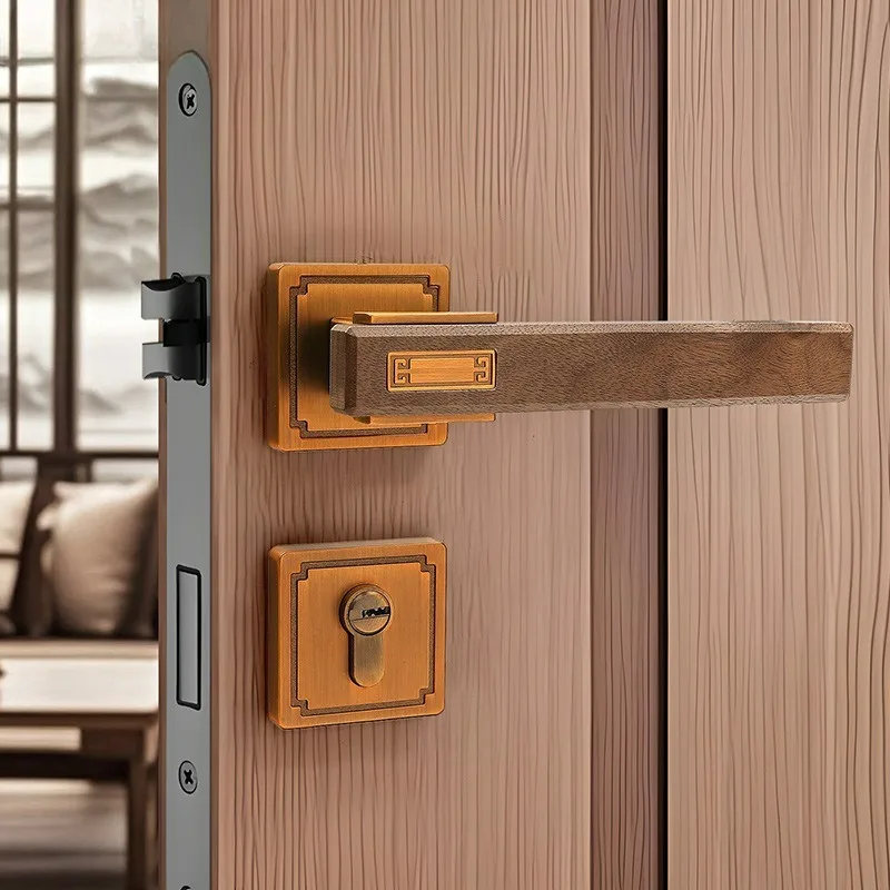 New Chinese Style Walnut Interior Room Bedroom Door Lock, Household Split Magnetic/silent Door Lock, Wooden Door Handle Lock
New Chinese Style Walnut Interior Room Bedroom Door Lock, Household Split Magnetic/silent Door Lock, Wooden Door Handle Lock