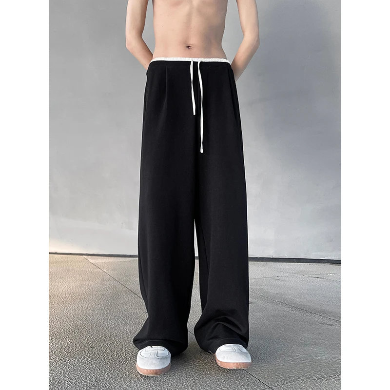 Men's Elastic Waist Loose Casual Wide Leg Suit Pant Japan Korean Streetwear Vintage Straight Trousers Women Long Pants
Men's Elastic Waist Loose Casual Wide Leg Suit Pant Japan Korean Streetwear Vintage Straight Trousers Women Long Pants