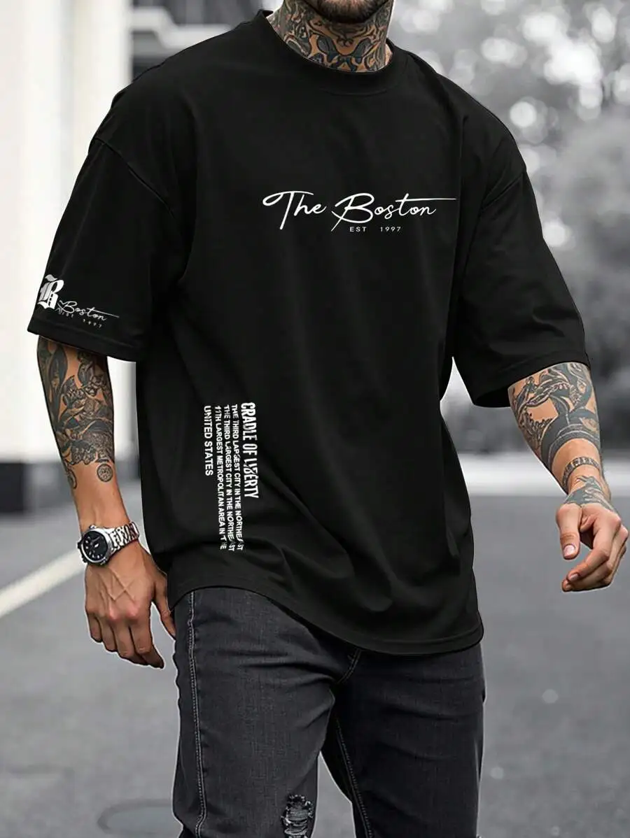 LEGND Plus Size Men's Summer Casual Slogan Print Dropped Shoulder Loose Short Sleeve T-Shirt T Shirts
LEGND Plus Size Men's Summer Casual Slogan Print Dropped Shoulder Loose Short Sleeve T-Shirt T Shirts