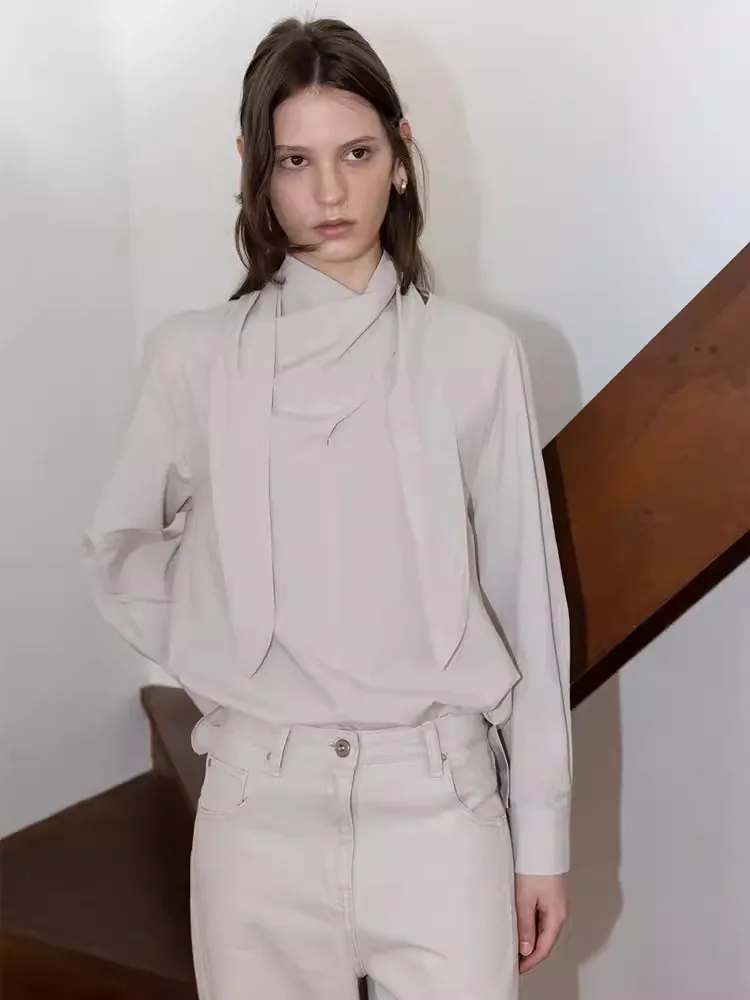 Nok Xiaola Authentic Spring 2026 Brand LOE Lightweight Pleated Shirt French Style Loose Fit Long Sleeve Women's Shirt
Nok Xiaola Authentic Spring 2026 Brand LOE Lightweight Pleated Shirt French Style Loose Fit Long Sleeve Women's Shirt
