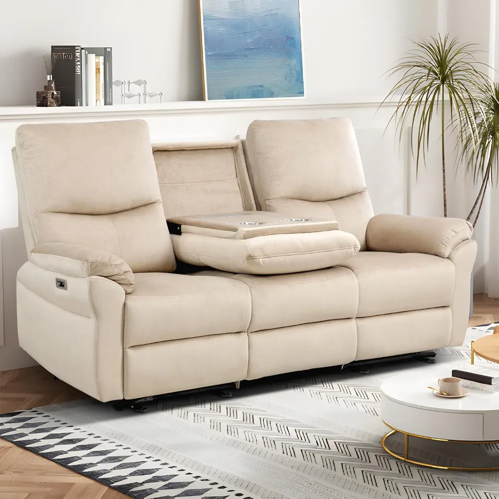 Power Reclining Sofa with Drop Down Table,Outlet,USB Ports, Electric Recliner Sofa 3 Seater with Cup Holder,Side Pocket, Power R
Power Reclining Sofa with Drop Down Table,Outlet,USB Ports, Electric Recliner Sofa 3 Seater with Cup Holder,Side Pocket, Power R