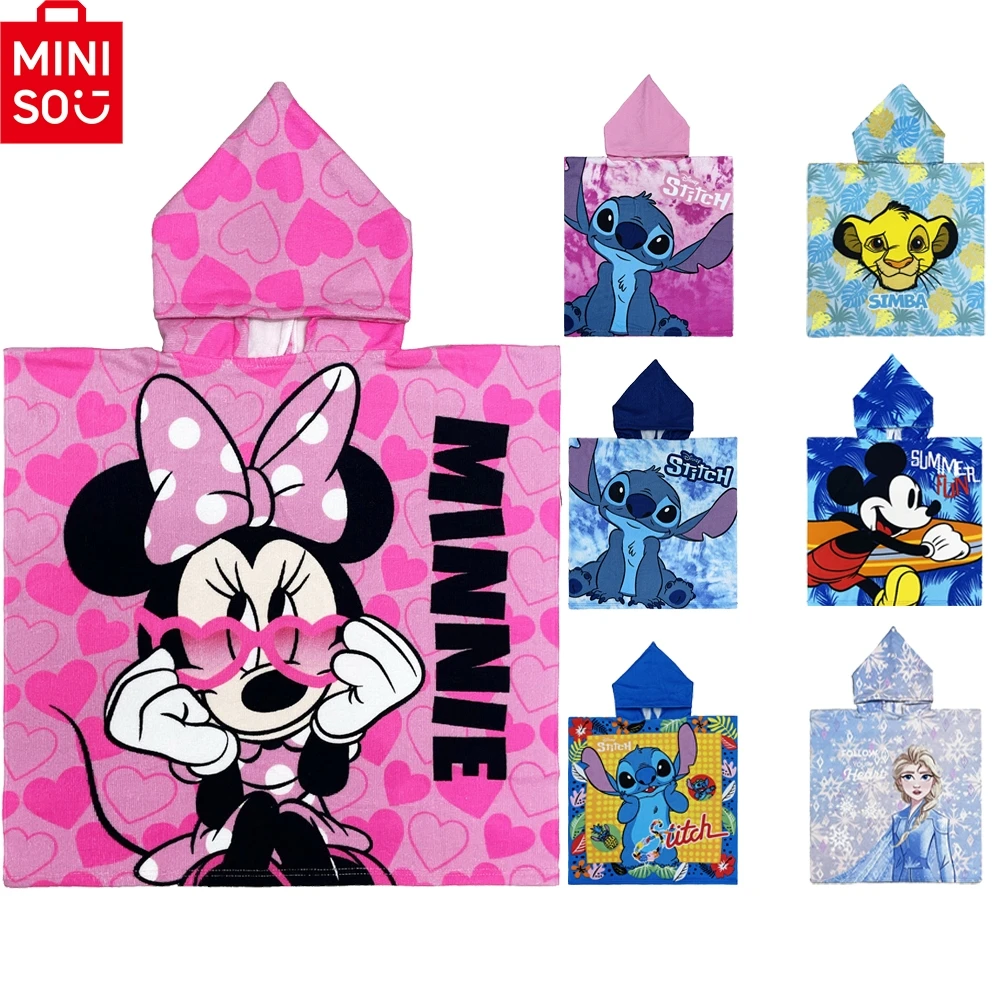 MINISO Baby Bathing Towels Boys Hooded Microfiber Minnie Bath Robes for Girls Kids Beach Towel Stitch Mickey Cape Towels Poncho
MINISO Baby Bathing Towels Boys Hooded Microfiber Minnie Bath Robes for Girls Kids Beach Towel Stitch Mickey Cape Towels Poncho