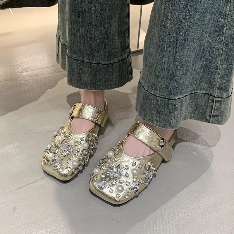 Women's Shoes 2025 Buckle Strap Women's Flats Fashion String Bead Daily Best Seller Flats Women New Square Toe Flat Low Heels
Women's Shoes 2025 Buckle Strap Women's Flats Fashion String Bead Daily Best Seller Flats Women New Square Toe Flat Low Heels